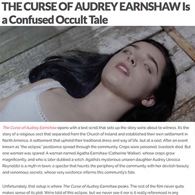 THE CURSE OF AUDREY EARNSHAW Is a Confused Occult Tale